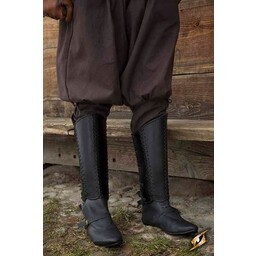 Greaves Squire, noir, Paire - Celtic Webmerchant