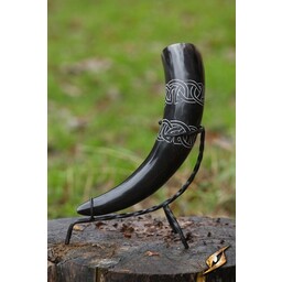 Drinking horn Tara with Celtic knots, light - Celtic Webmerchant