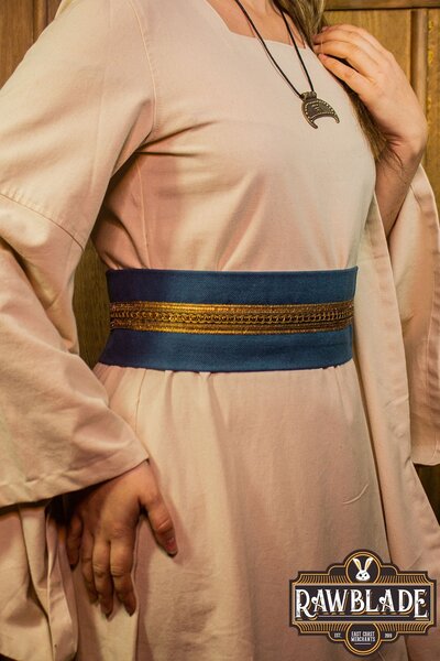 Jeanne fabric belt - Blue / gold - Celtic Webmerchant