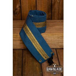 Ceinture en tissu Jeanne - Bleu / doré - Celtic Webmerchant