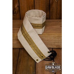 Ceinture en tissu Jeanne - Blanc / doré - Celtic Webmerchant