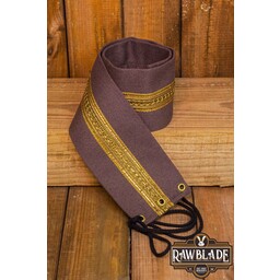 Jeanne fabric belt - Brown / silver - Celtic Webmerchant