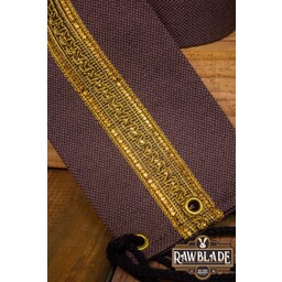 Jeanne fabric belt - Brown / silver - Celtic Webmerchant