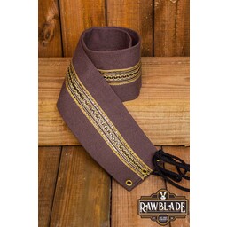 Jeanne fabric belt - Brown / silver - Celtic Webmerchant