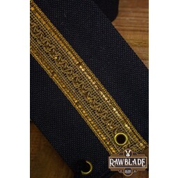 Cinturón de tela Jeanne - Negro / dorado - Celtic Webmerchant