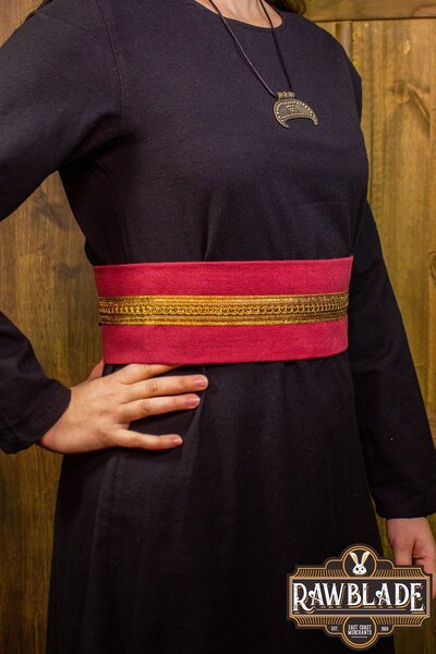 Ceinture en tissu Jeanne - Rouge / doré - Celtic Webmerchant