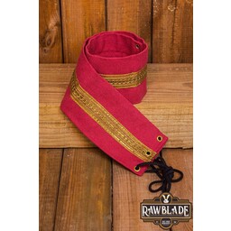 Jeanne stoffen riem - Rood/goud - Celtic Webmerchant