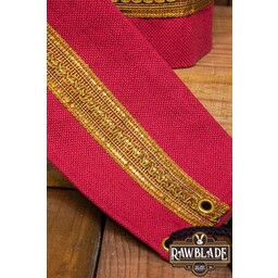 Jeanne stoffen riem - Rood/goud - Celtic Webmerchant