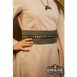 Jeanne tygbälte - Gröna/gröna rosor - Celtic Webmerchant