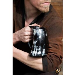 Horn Tasse mit Ohr 0,5L, dunkel - Celtic Webmerchant