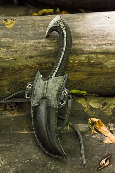 Support pour couteaux de lancer LARP elfique foncé, incl. couteau - Celtic Webmerchant