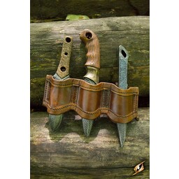 Hållare för LARP kasta knivar bruna, inkl. 3 knivar - Celtic Webmerchant