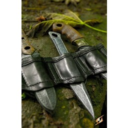 Holder for LARP throwing knives black, incl. 3 knives - Celtic Webmerchant