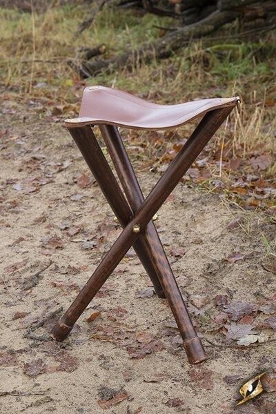 Wood-leather folding stool M - Celtic Webmerchant