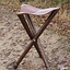 Tabouret pliant en cuir et bois - Celtic Webmerchant