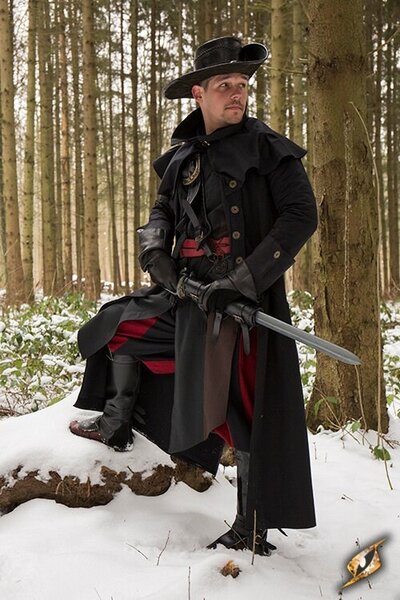 Mantel Hellsing, schwarz - Celtic Webmerchant