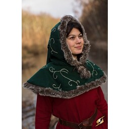 Fellkapuze Gisla, grün - Celtic Webmerchant