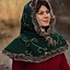 Fur hood Gisla, green - Celtic Webmerchant