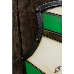 Knight Shield, groen/wit, LARP schild - Celtic Webmerchant