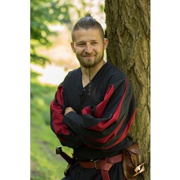 Landsknecht hemd, zwart / rood - Celtic Webmerchant