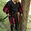 Chemise Landsknecht, noir / rouge - Celtic Webmerchant