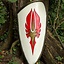 GN bouclier rouge-blanc elfe, 120 x 55 cm - Celtic Webmerchant