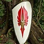 LARP red-white elven shield, 120 x 55 cm - Celtic Webmerchant