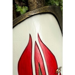 LARP rot-weiß Elfen Schild, 120 x 55 cm - Celtic Webmerchant