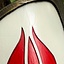 LARP red-white elven shield, 120 x 55 cm - Celtic Webmerchant