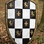 LARP Checkered Shield white/black/gold - Celtic Webmerchant
