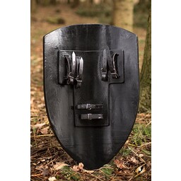 LARP Checkered Shield white/black/gold - Celtic Webmerchant