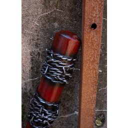 LARP honkbalknuppel prikkeldraad, 80 cm, rood - Celtic Webmerchant