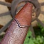 LARP dagger scabbard, small, right-hand, brown - Celtic Webmerchant