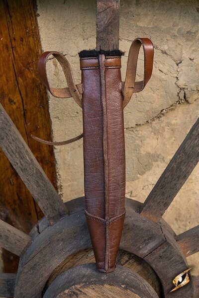 LARP-Dolchscheide, klein, rechts, braun - Celtic Webmerchant