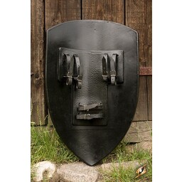 LARP Lion shield white/black/gold - Celtic Webmerchant