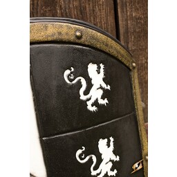 LARP escudo del león blanco / negro / oro - Celtic Webmerchant