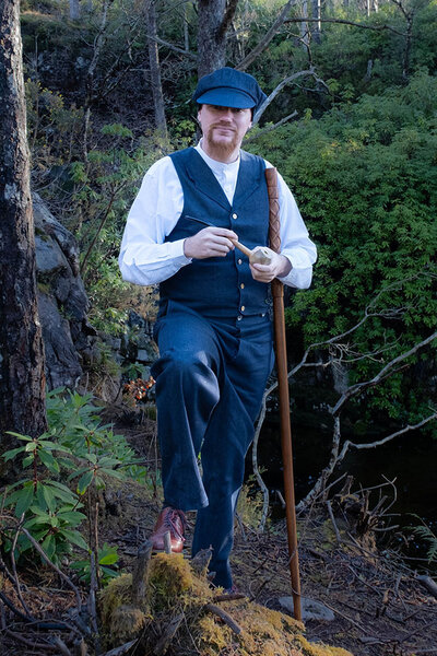 Chemise Buster 1920, blanche - Celtic Webmerchant