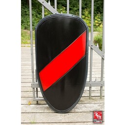 Escudo de caballero LARP negro / rojo - Celtic Webmerchant