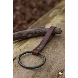 LARP ring holder for belt, brown - Celtic Webmerchant