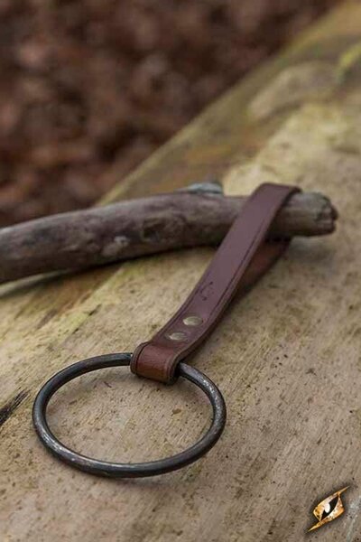 Soporte de anillo LARP para cinturón, marrón - Celtic Webmerchant