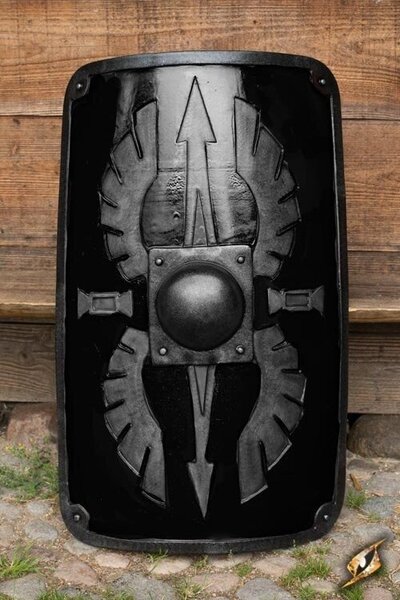 LARP romerske scutum, sort - Celtic Webmerchant