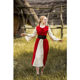 Jurk Belle, rood-crème - Celtic Webmerchant