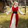 Leonardo Carbone Kleid Belle, rot-creme - Celtic Webmerchant