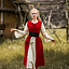 Klänning Belle, röd-grädde - Celtic Webmerchant