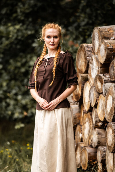 Blouse Julia donkerbruin - Celtic Webmerchant