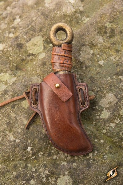 LARP skinner kniv med hållare, brun - Celtic Webmerchant