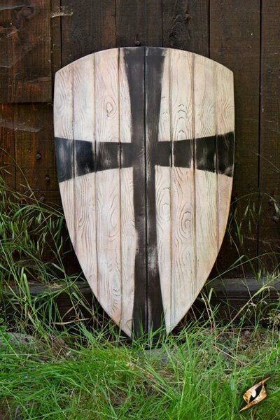 LARP kite shield black cross - Celtic Webmerchant