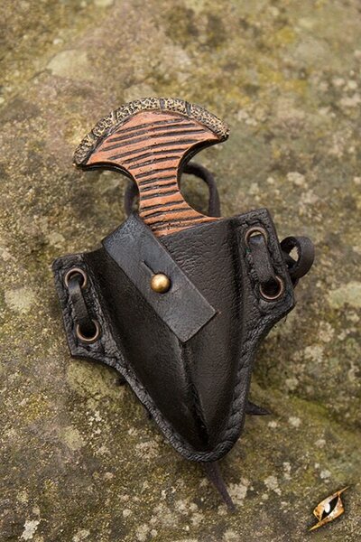 LARP wrist dagger with holder, black - Celtic Webmerchant