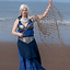 Göttinnenkleid Athena, Königsblau - Celtic Webmerchant