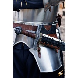 LARP zwaardhouder Imperial, nero-marrone - Celtic Webmerchant